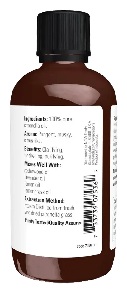 Now 100% Pure Citronella Essential Oil 30mL