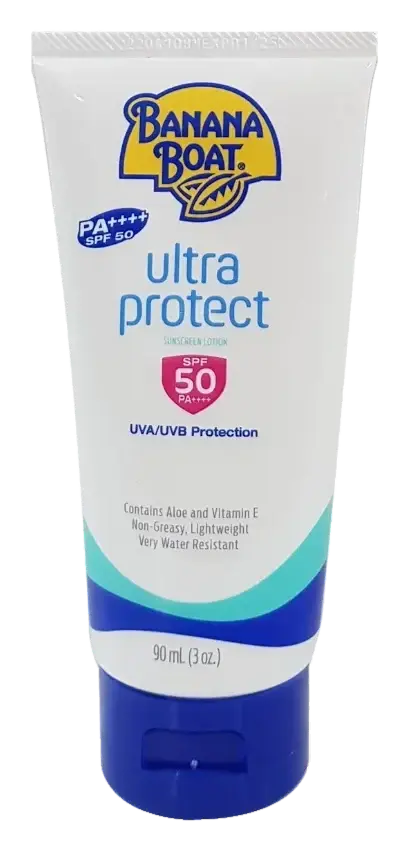 Banana Boat Ultra Protect Sunscreen Lotion SPF30 90mL pack