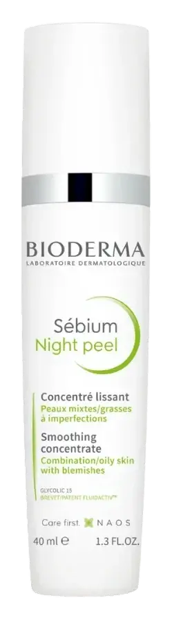 Bioderma Sebium Night Peel Resurfacing Exfoliating Gel 40mL pack