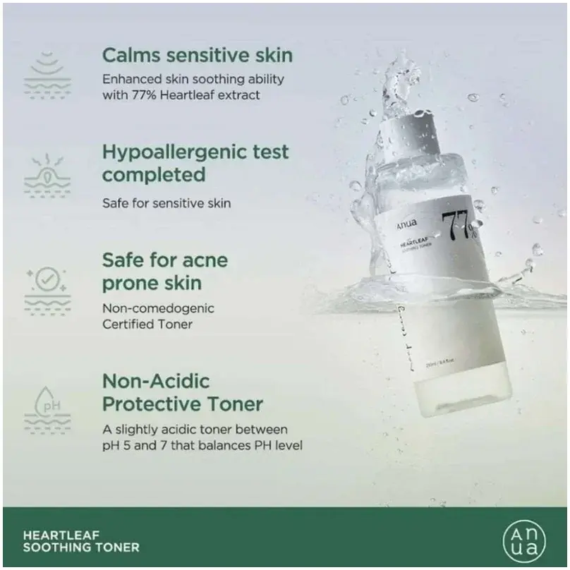 Anua Heart Leaf 77% Toner 250mL