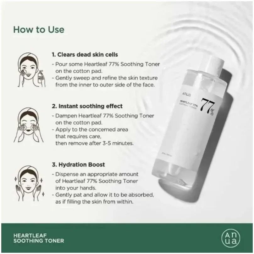 Anua Heart Leaf 77% Toner 250mL
