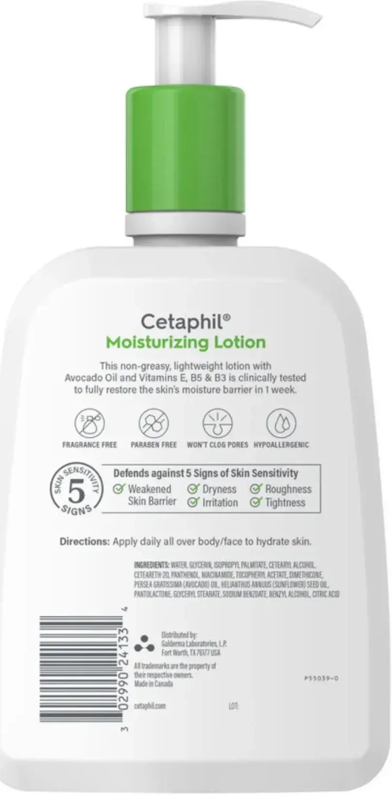 Cetaphil Daily Moisturising Lotion for Dry Sensitive Skin with Pump 236ml