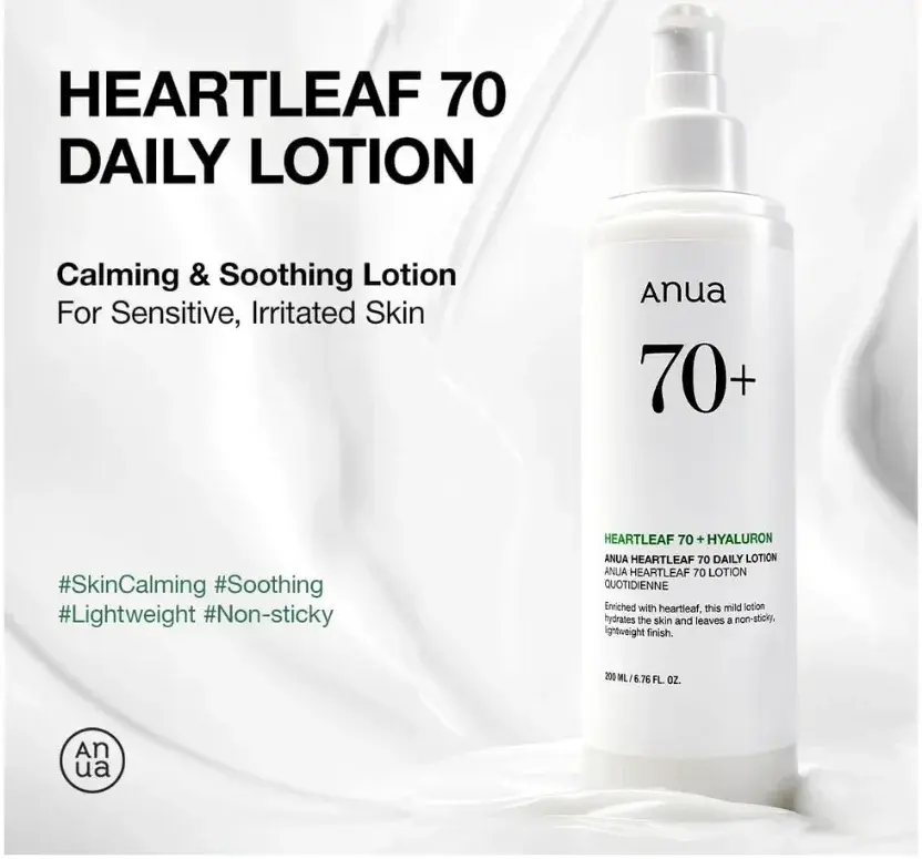 Anua 70+ Heartleaf 70 +Hyaluron Lotion 200mL