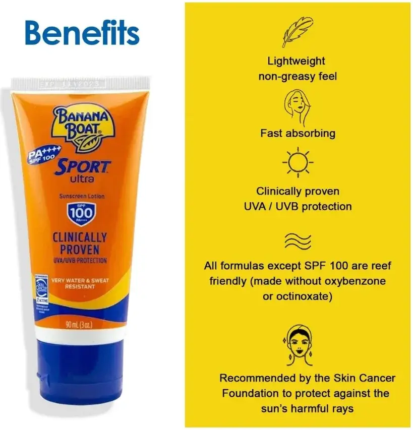 Banana Boat Ultra Sport Sun Lotion SPF100 90mL