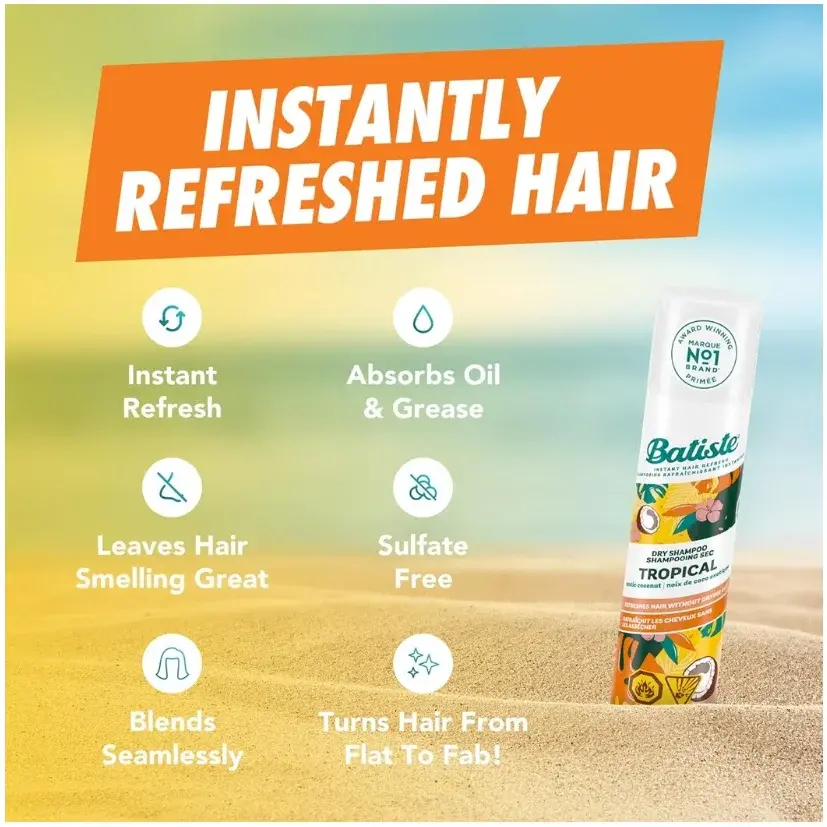 Batiste Dry Shampoo Tropical 200mL