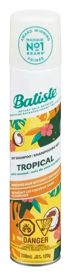 Batiste Dry Shampoo Tropical 200mL pack