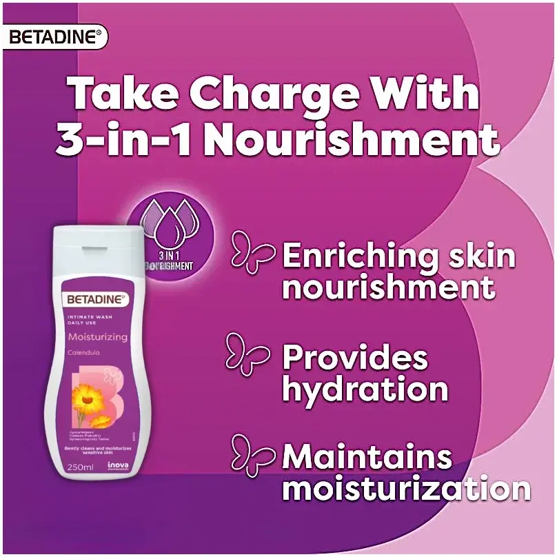 Betadine Intimate Wash Moisturizing Calendula 250mL