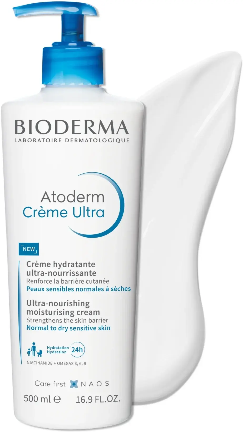 Bioderma Atoderm Ultra Nourishing Moisturising Cream with Pump 500ml