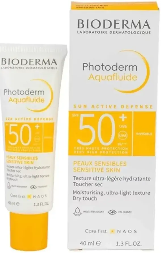 Bioderma Photoderm Max SPF50+ Aquafluid Non-Tinted Dry Touch Sunscreen 40ml pack