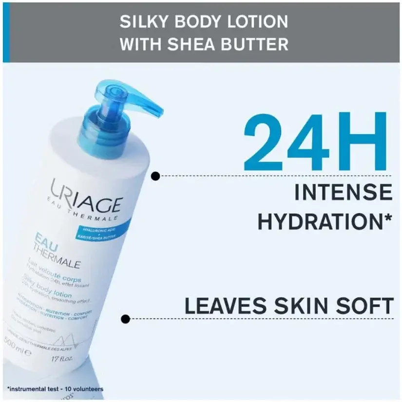 Uriage Eau Thermale Silky Body Lotion For Dry & Sensitive Skin 500mL