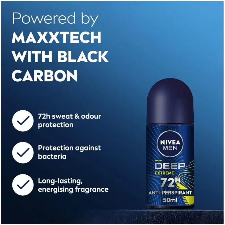 Nivea Nv237 Men Deo Roll On Deep Extreme 50mL