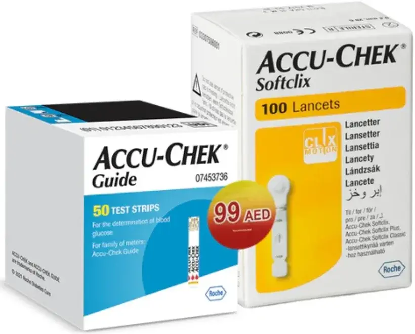 Accu-Chek Guide Strip 50S + Softclix Lancet pack