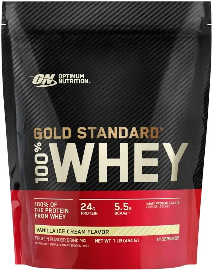 Optimum Nutrition 100% Whey Gold Standard Vanilla Ice Cream 1lb pack