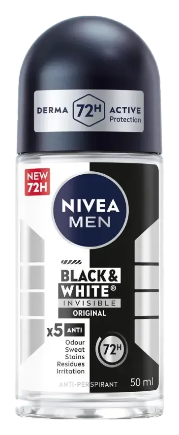 Nivea Deo Roll-On B&W Original 50mL pack