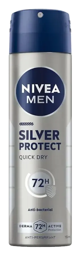 Nivea Men Silver Protect Body Spray 150mL pack