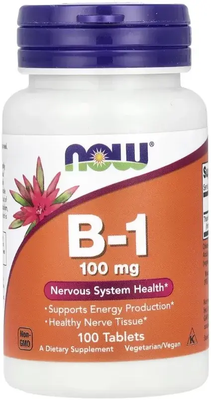 NOW B-1 100mg 100 Tablets pack