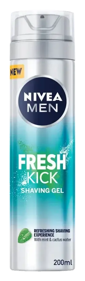 Nivea Men Fresh Kick Shaving Gel 200mL pack