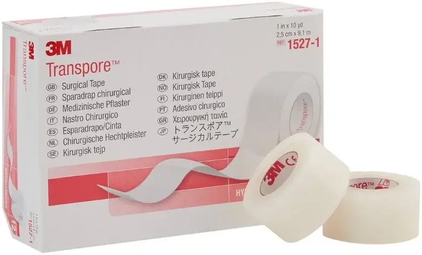 3M Transpore Surgical Tape 1 inch x 10 yards pack