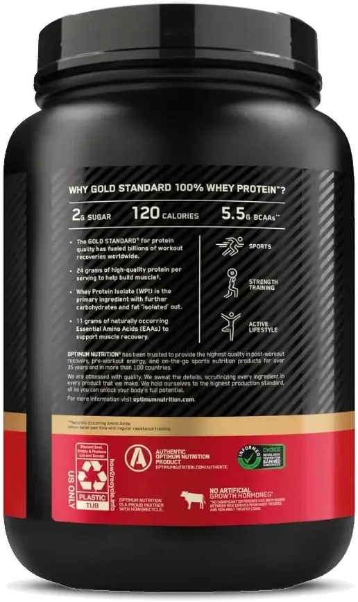 Optimum Nutrition 100% Whey Gold Standard Vanilla Ice Cream 2lb