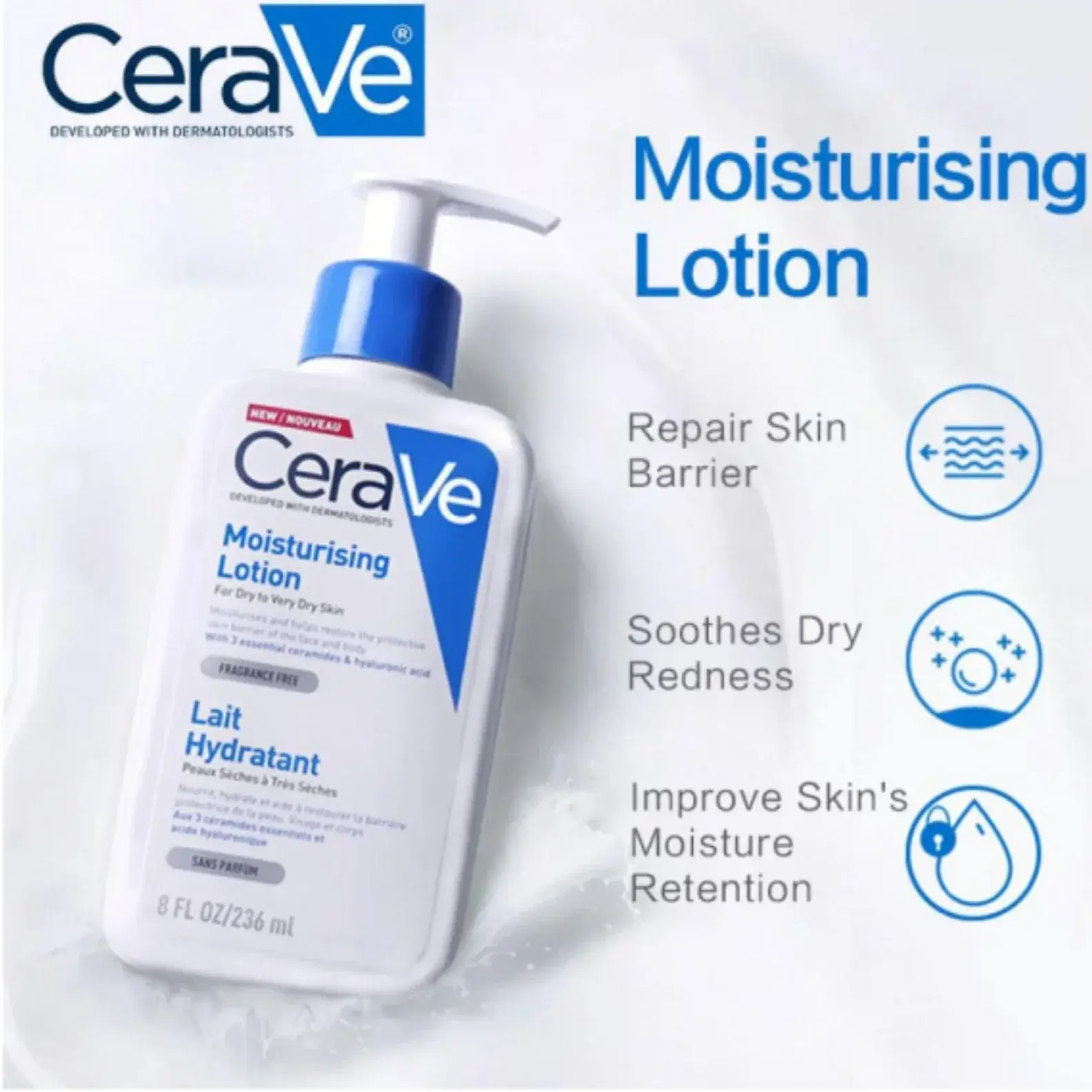CeraVe Daily Moisturising Lotion for Normal to Dry Skin 236ml