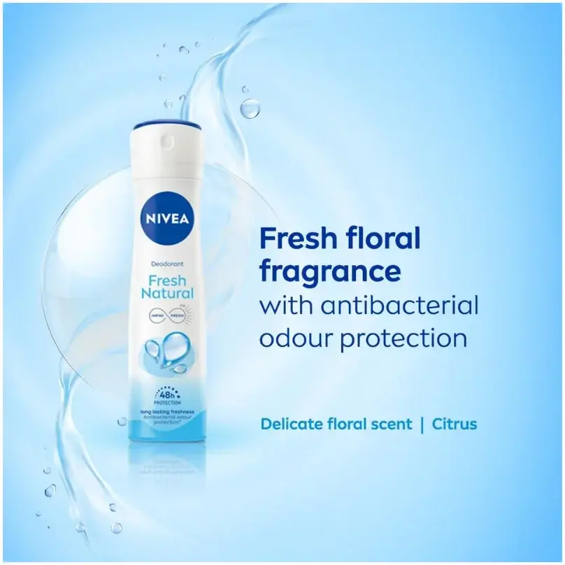 Nivea Deodorant, Fresh Natural, Women, 150 mL