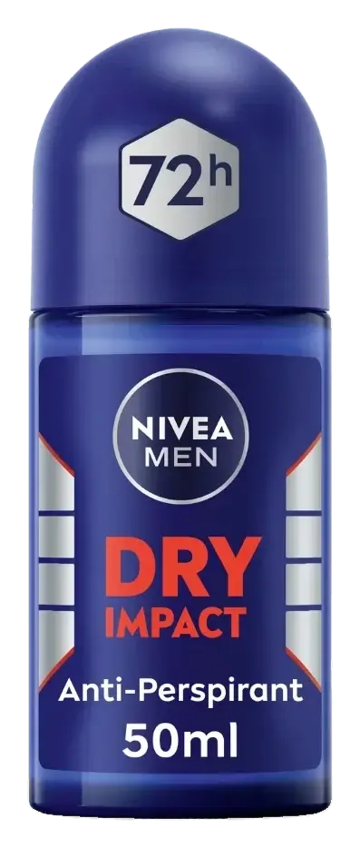 Nivea Nv303 Antiperspirant Roll-on for Men, Dry Impact, 50mL pack
