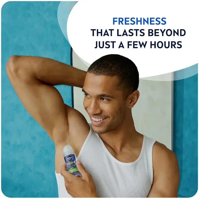 Nivea Nv309 Antiperspirant Roll-on for Men, Fresh Power Fresh Scent, 50mL