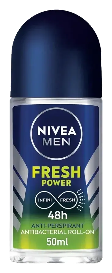 Nivea Nv309 Antiperspirant Roll-on for Men, Fresh Power Fresh Scent, 50mL pack