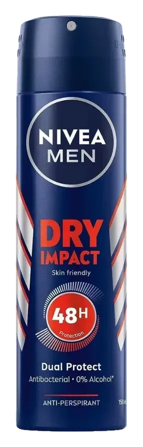 Nivea Deo Spray Dry Impact For Men 150mL pack