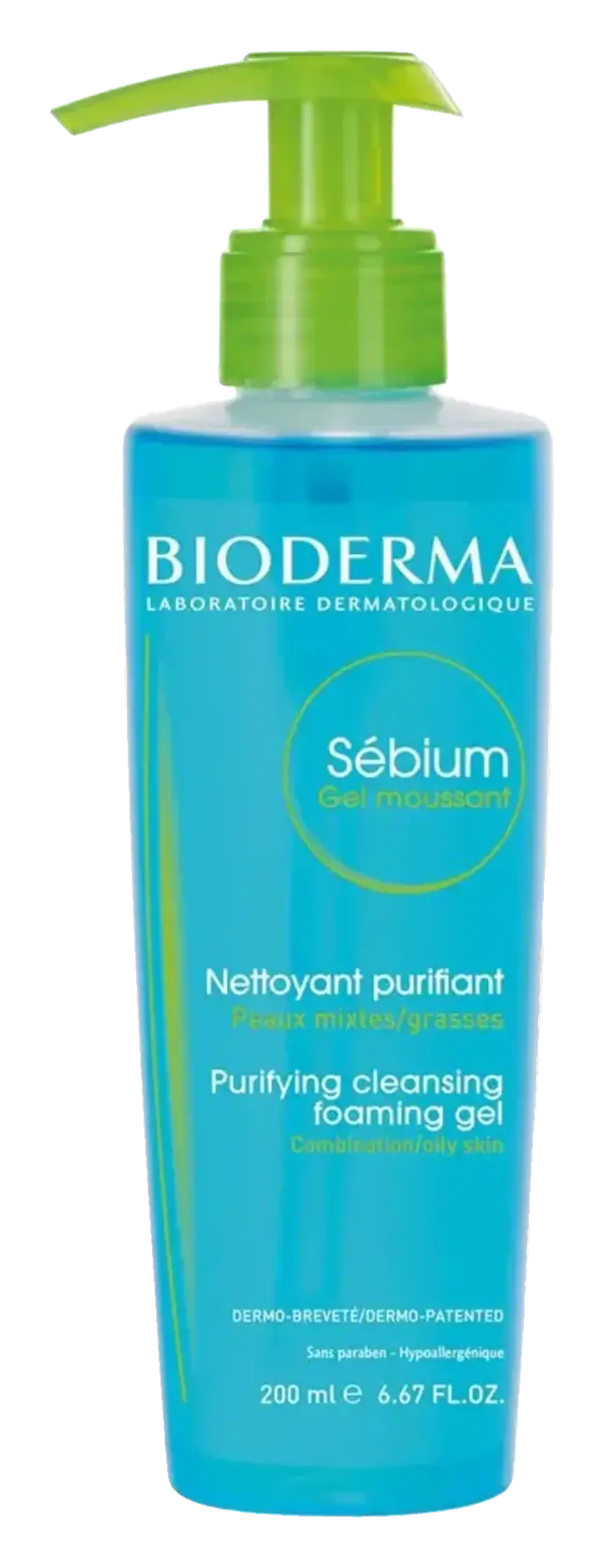 Bioderma Sebium Moussant Purifying Foaming Gel for Oily Skin 200ml pack
