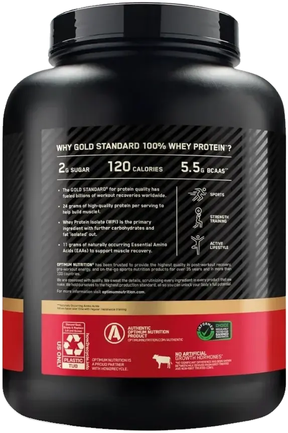Optimum Nutrition Gold Standard 100% Whey Protein Powder Strawberry 5Lb
