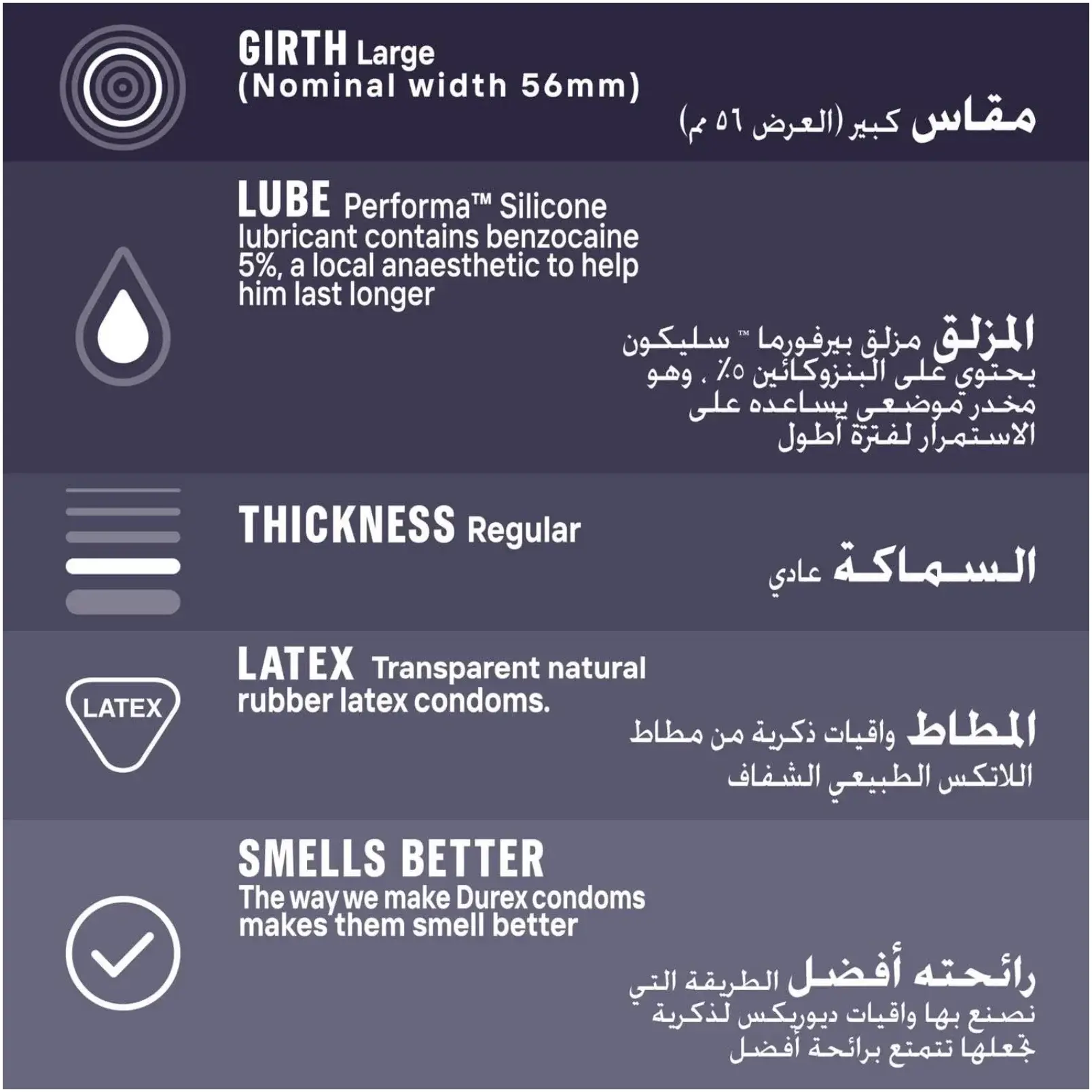 Durex Mutual Pleasure Stimulating Latex Condoms 3s