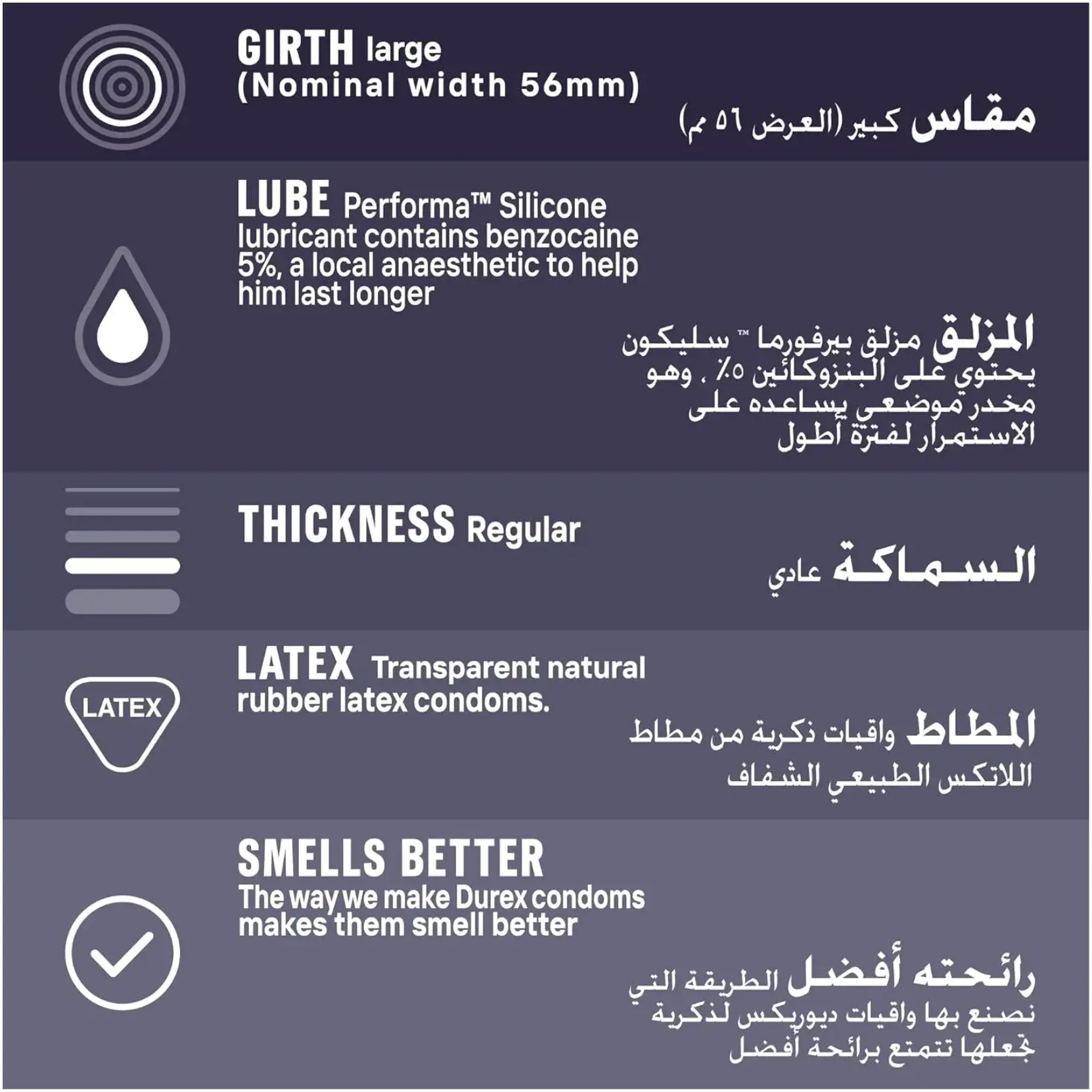 Durex Extend Pleasure Delay Climax Latex Condoms 20s