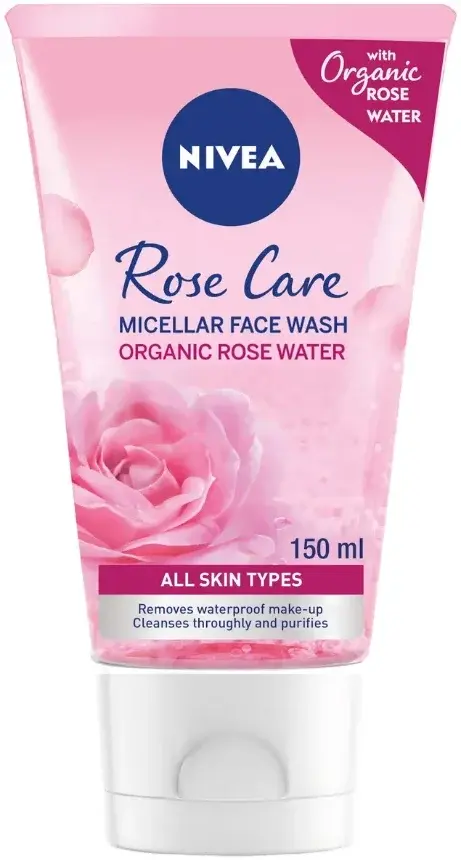Nivea Face Wash Rose Care 150Ml pack