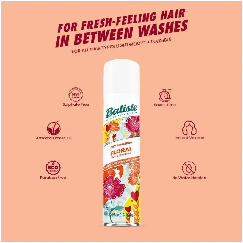 Batiste Floral Dry Shampoo 200Ml
