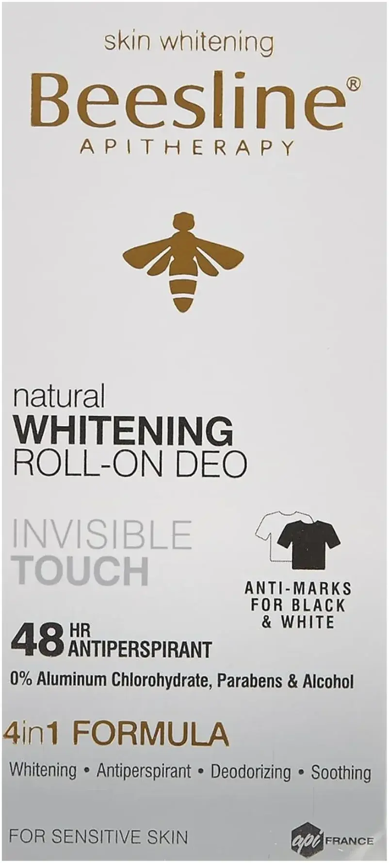 Beesline Whitening Invisible Touch Deodorant Roll-On 50ml pack