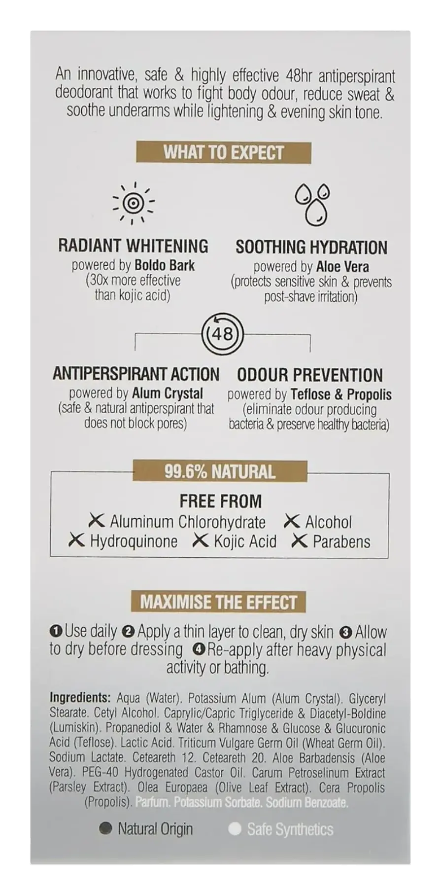 Beesline Whitening Invisible Touch Deodorant Roll-On 50ml