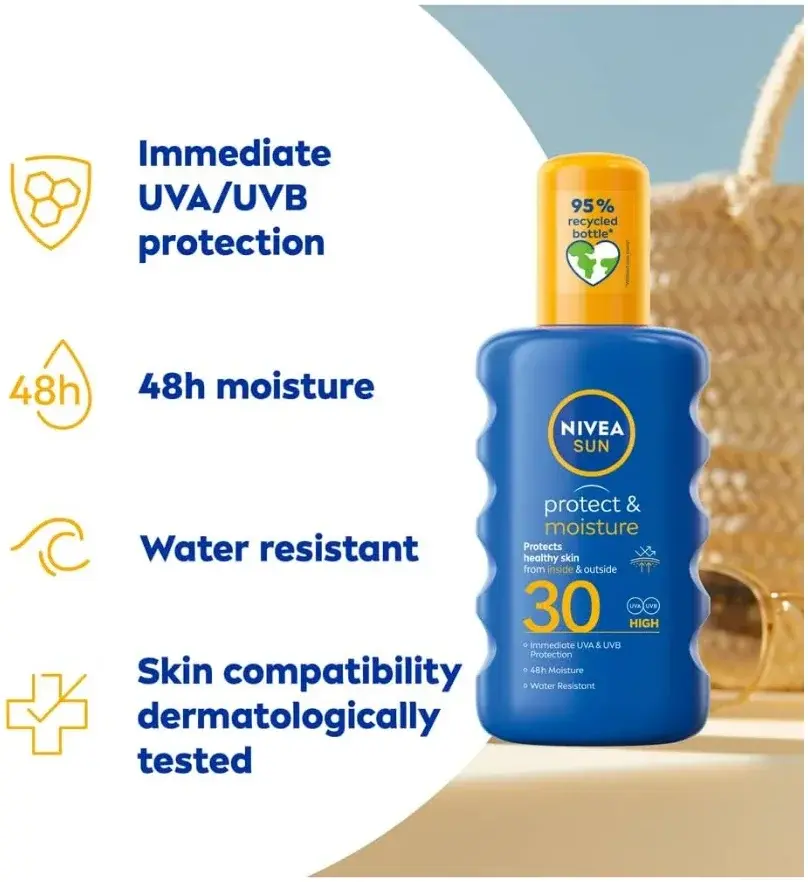 Nivea Protect & Moisture Spf30 Sunscreen Spray 200Ml