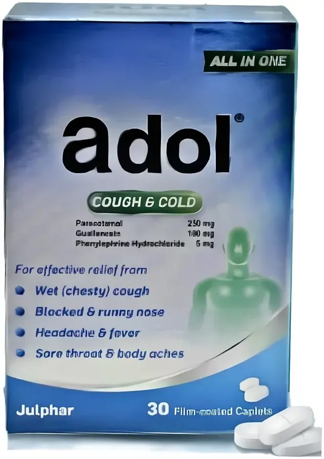 Adol Cough & Cold All In One 30 Tablets pack