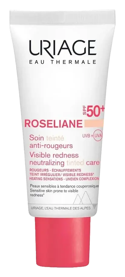 Uriage Roseliane CC Cream SPF50+ Light Tinted Sunscreen 40ml pack