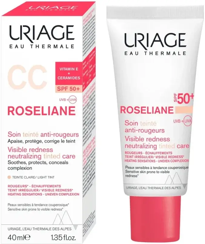 Uriage Roseliane CC Cream SPF50+ Light Tinted Sunscreen 40ml