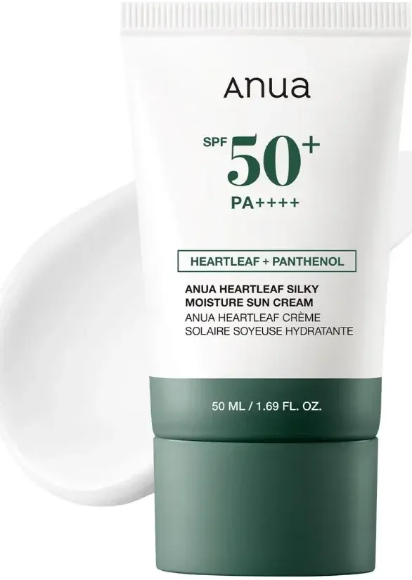 Anua Heartleaf Silky Spf 50++ Moisture Sun Cream 50mL