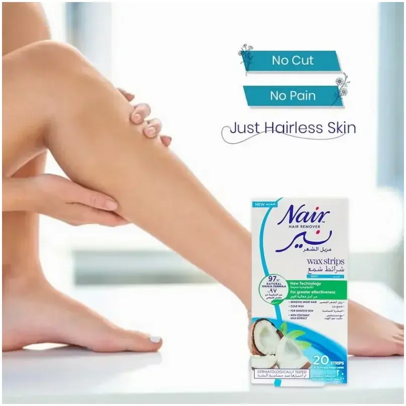 Nair Wax Sensitive Skin Coconut Strips 20S