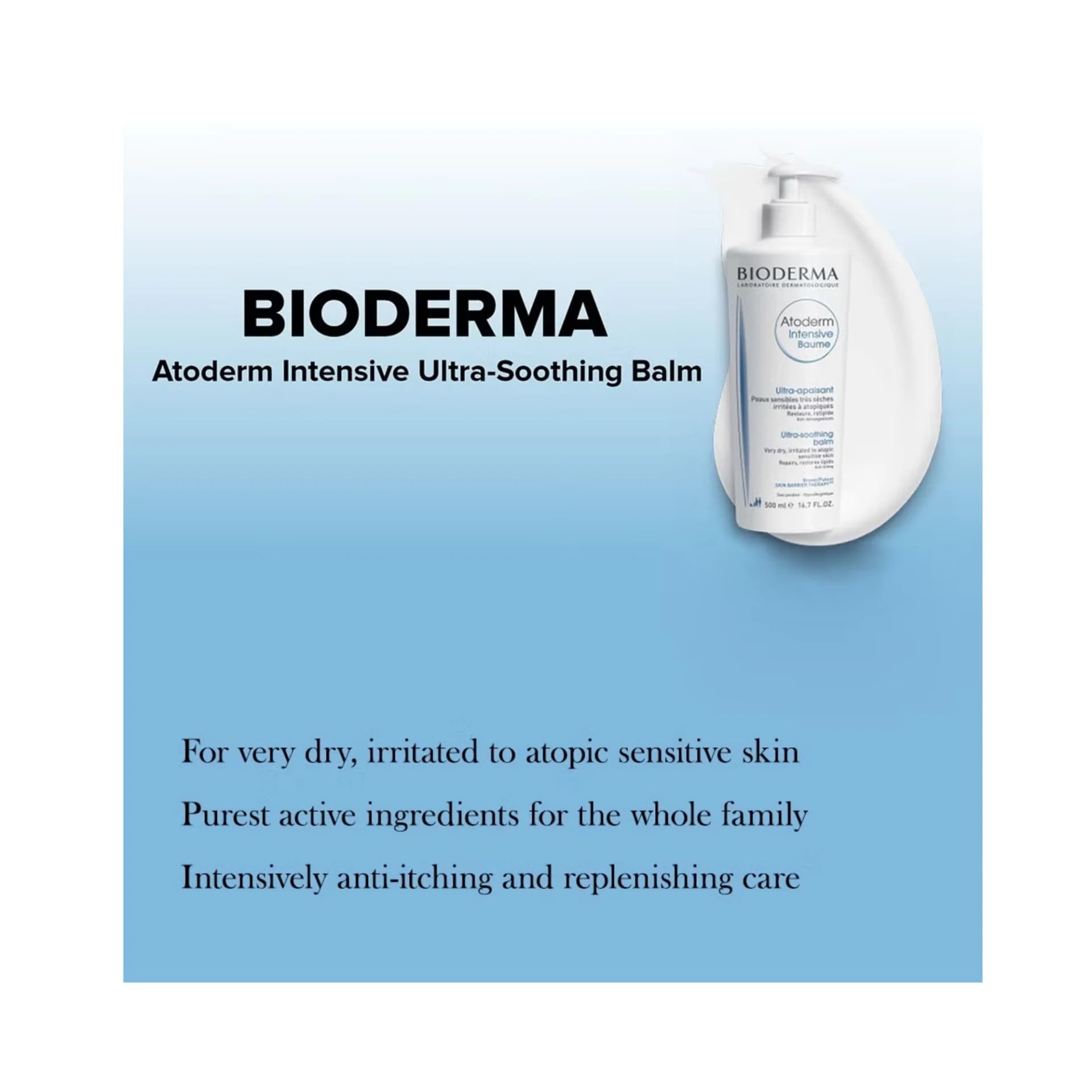 Bioderma Atoderm Intensive Nourishing Balm for Very Dry Atopic Skin 500ml thumbnail 2