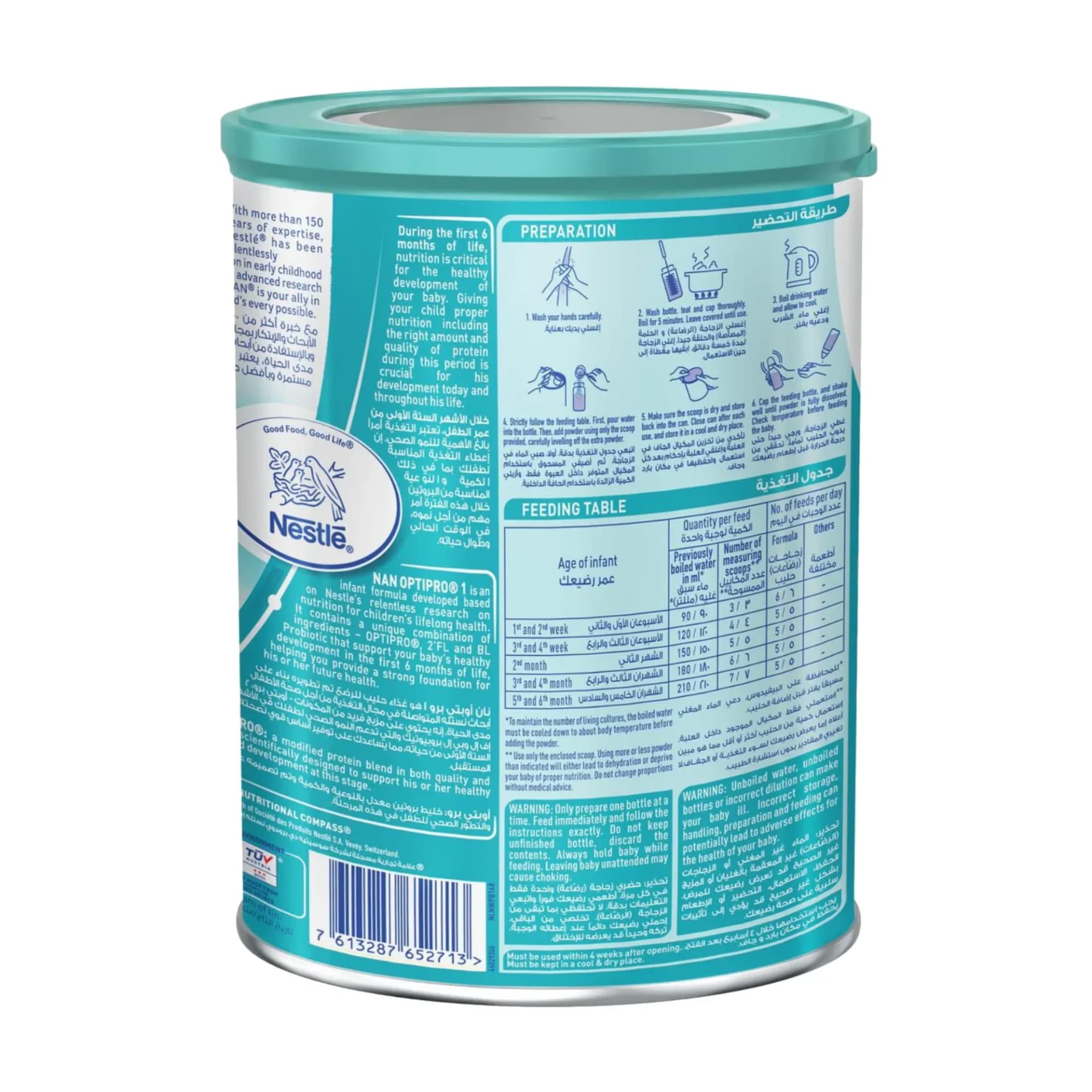 Nestle NAN Optipro Stage 1 Infant Starter Milk Formula From Birth 400g thumbnail 3