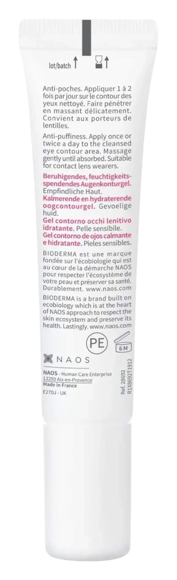 Bioderma Sensibio Soothing Anti-Puffiness Eye Contour Gel 15ml