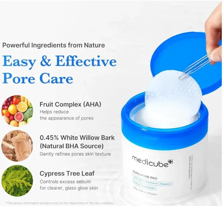 Medicube Zero Pore Aha & Bha 155G 70 Pads