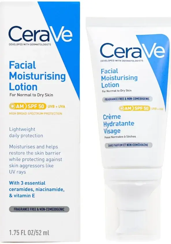 Cerave Am Spf50 Facial Moisturising Lotion 52Ml