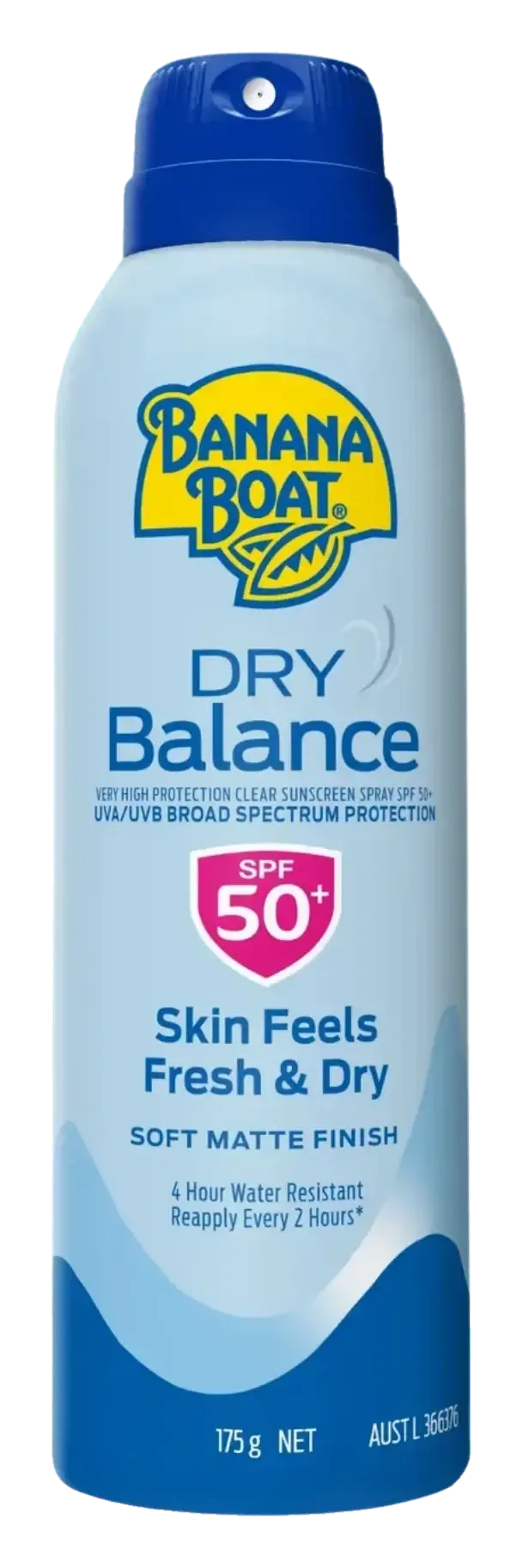 Banana Boat Dry Balance SPF50 Non-Greasy Sun Protection Spray 170g pack
