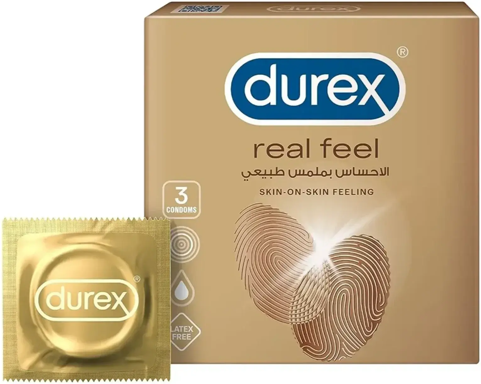 Durex Real Feel Non-Latex Natural Sensation Condoms 3s pack